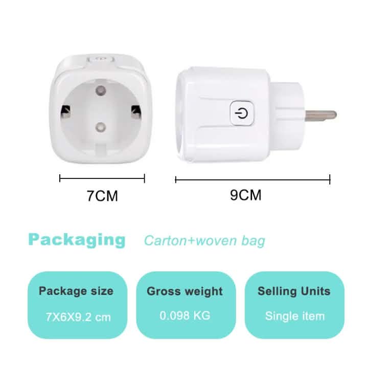 Prise intelligente WiFi Tuya 16A EU